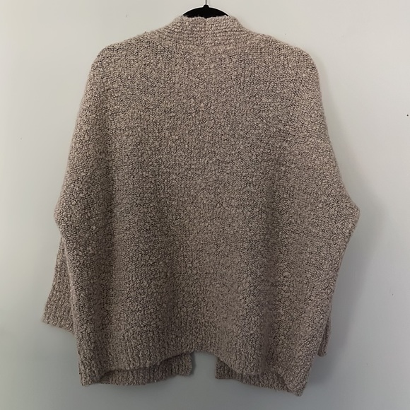 Oatmeal Colored Wool Blend Open Oversized Cardigan Size XS/S - Picture 2 of 4